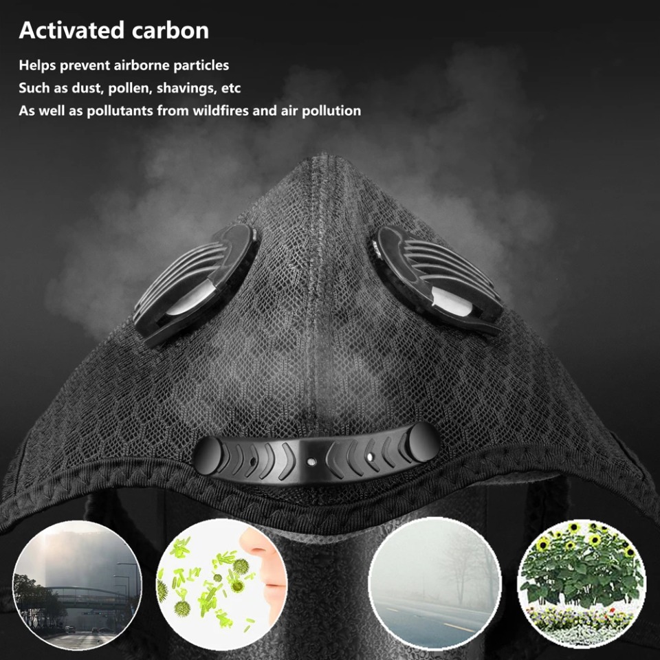 1PCS Cycling Mask With Activat - Anti Pollution Mask ulasan dan harga
